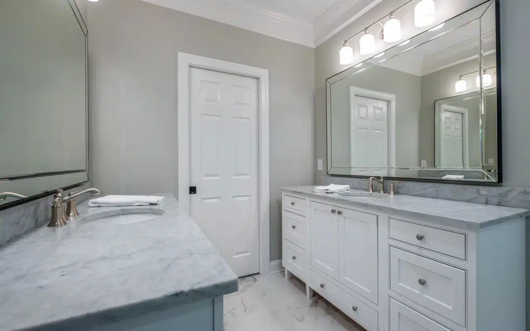 Bath remodel looks clean